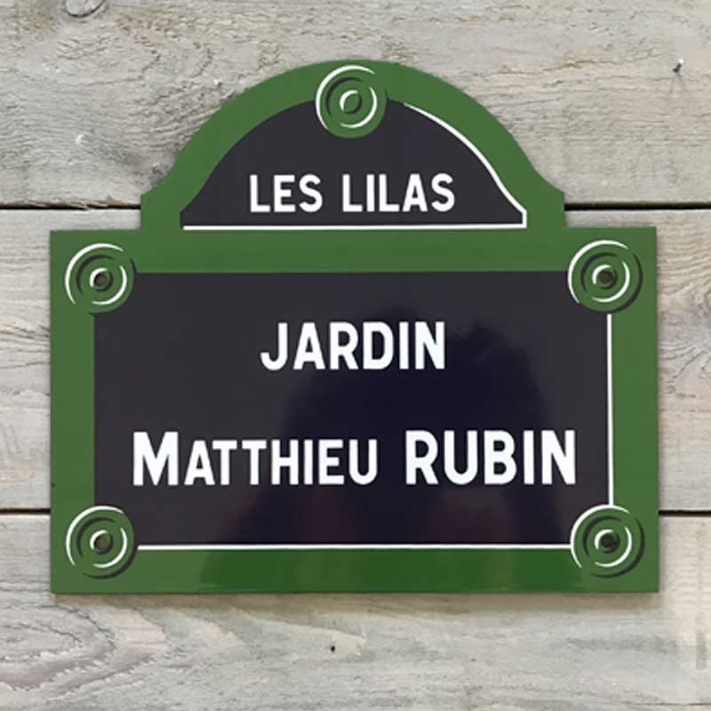 Panneau de rue - Ville de Paris - En métal Emaillé - Avec arrondissement