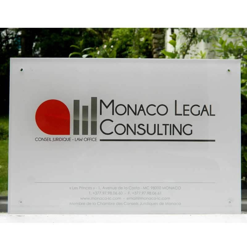 Plaque professionnelle plexiglas avec logo