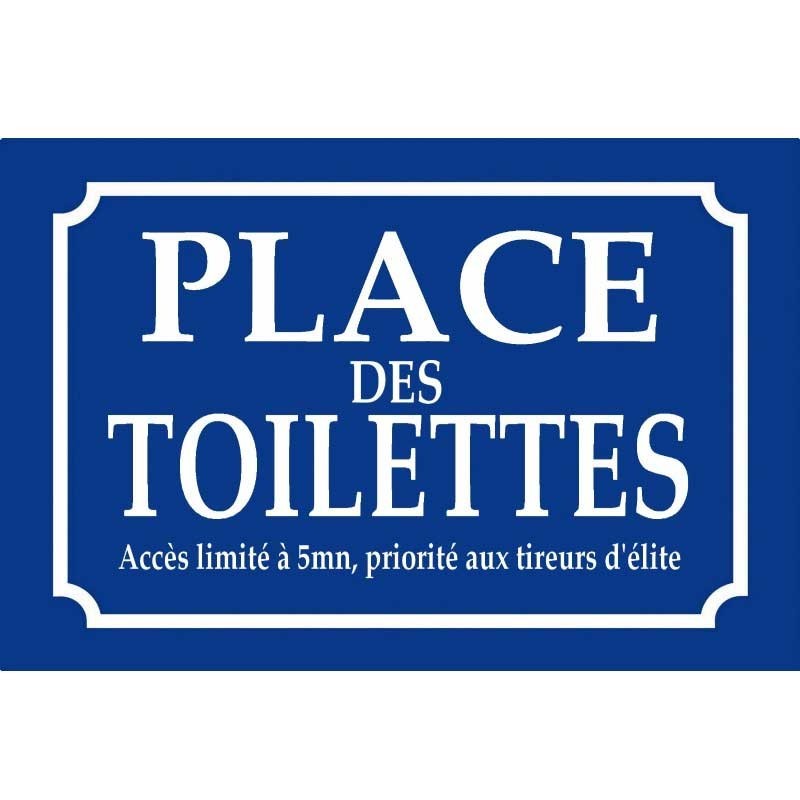 Pancarte WC Humour - Personnalisable en Ligne